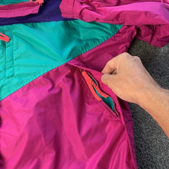 Vintage 90s Columbia Jacket Women’s XL Radial Sleeve Windbreaker Ski 100% Nylon - Picture 13 of 14